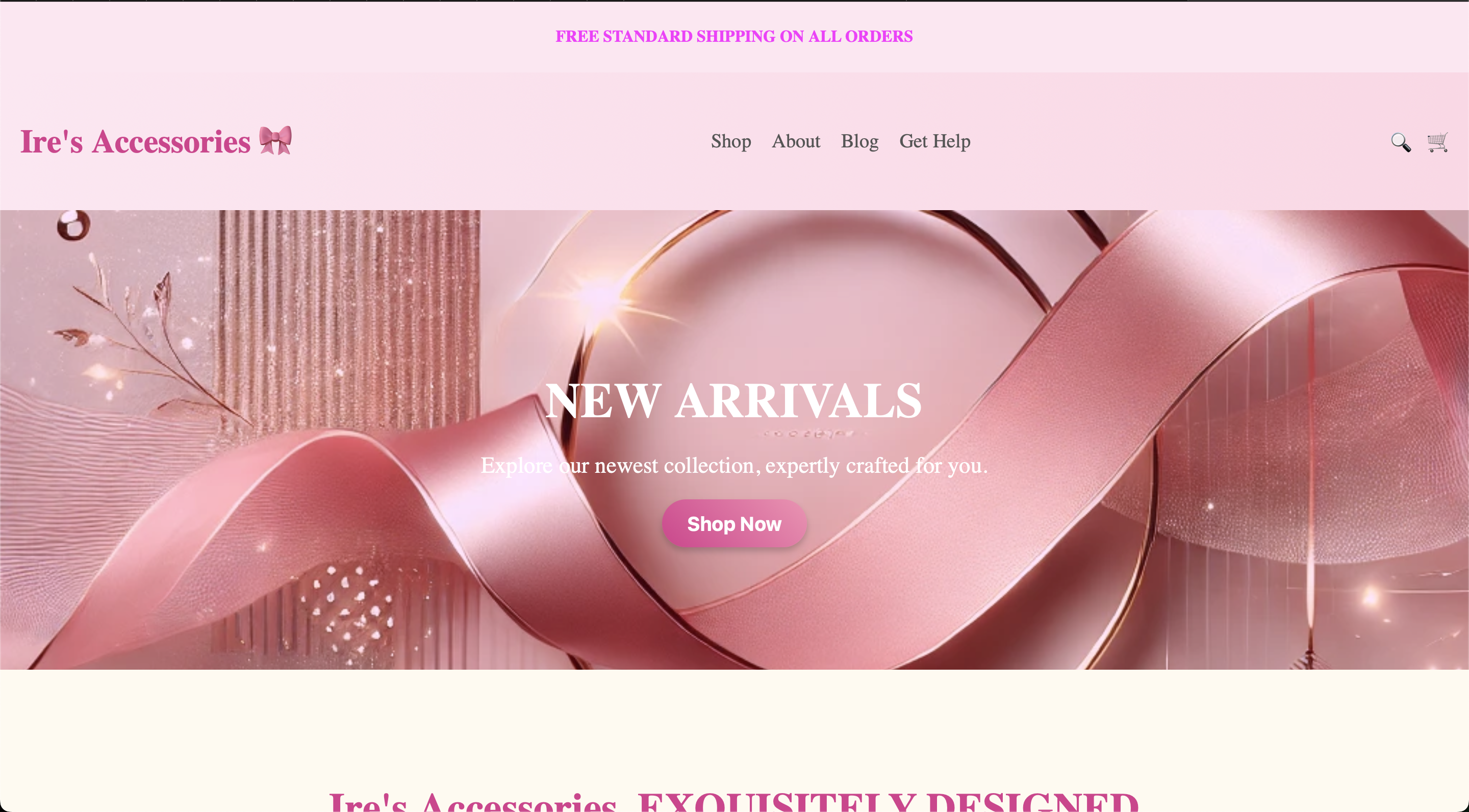 Screenshot of Ire's Accessories project